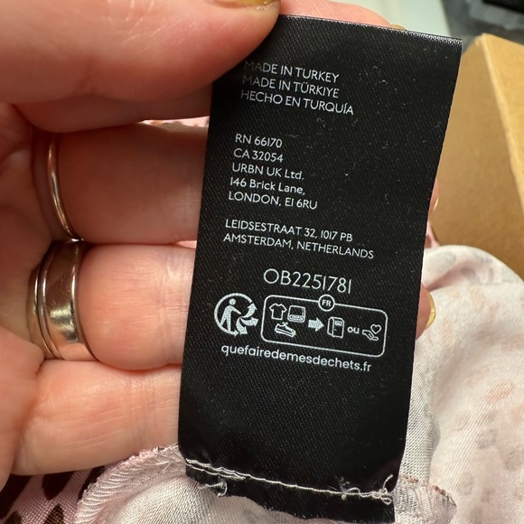 Anthropologie Tilda Pink Animal Print Slip Skirt NWT - Picture 7 of 7